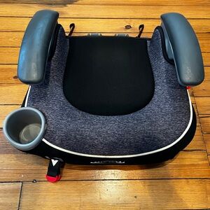 Graco Gray Backless Booster Seat with Cup Holder